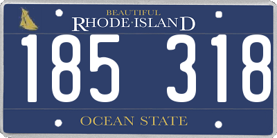 RI license plate 185318