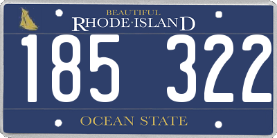 RI license plate 185322