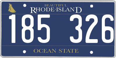 RI license plate 185326