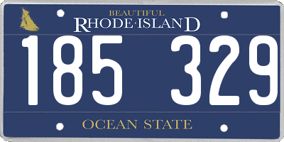 RI license plate 185329