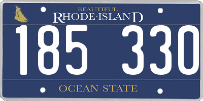 RI license plate 185330