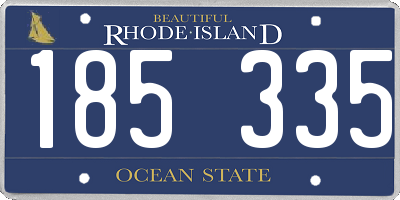 RI license plate 185335