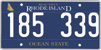 RI license plate 185339