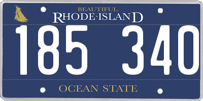 RI license plate 185340