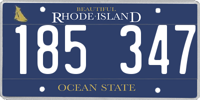 RI license plate 185347