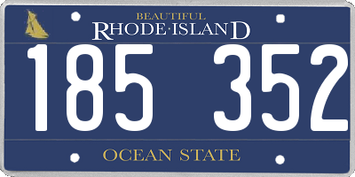 RI license plate 185352