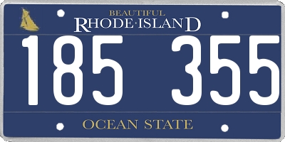 RI license plate 185355