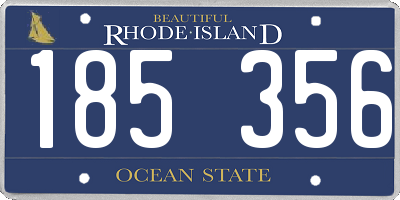 RI license plate 185356