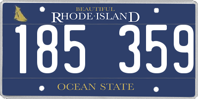 RI license plate 185359