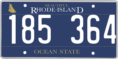 RI license plate 185364