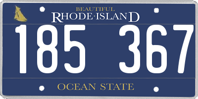 RI license plate 185367