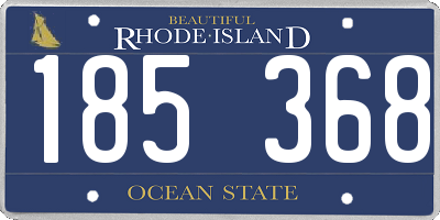 RI license plate 185368