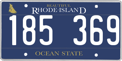 RI license plate 185369