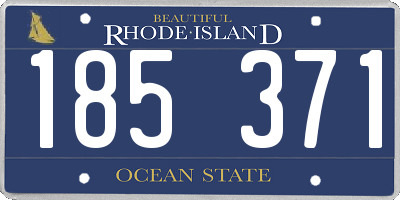 RI license plate 185371