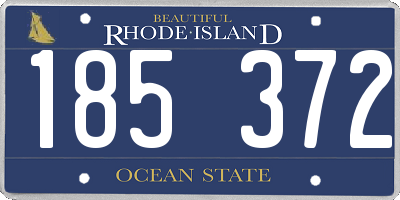RI license plate 185372