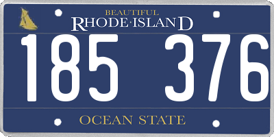 RI license plate 185376