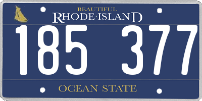 RI license plate 185377