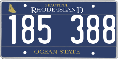 RI license plate 185388