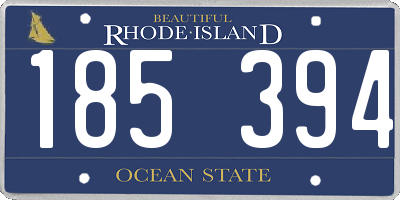 RI license plate 185394