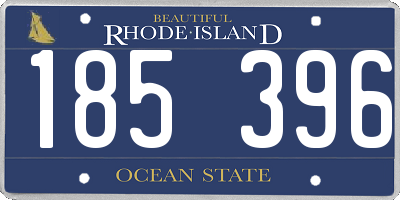 RI license plate 185396