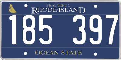 RI license plate 185397