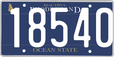 RI license plate 18540