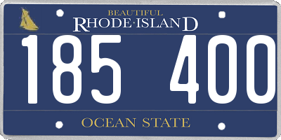 RI license plate 185400