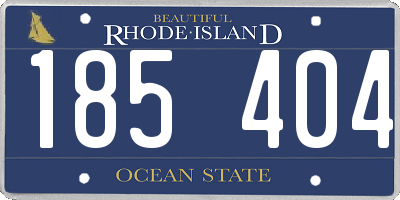 RI license plate 185404