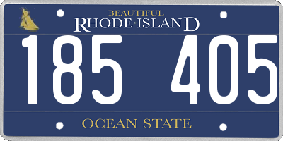 RI license plate 185405