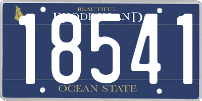 RI license plate 18541