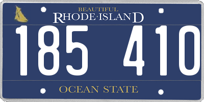 RI license plate 185410