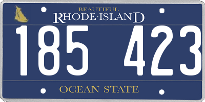RI license plate 185423