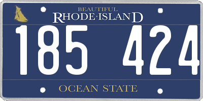 RI license plate 185424