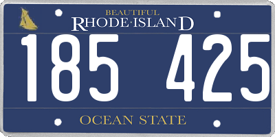 RI license plate 185425