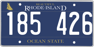 RI license plate 185426