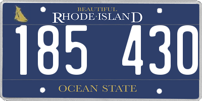 RI license plate 185430