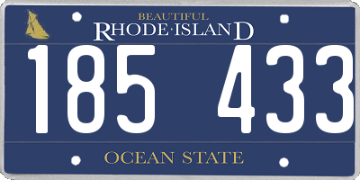RI license plate 185433