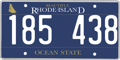 RI license plate 185438