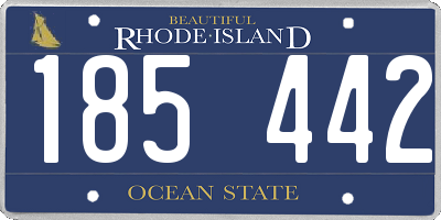 RI license plate 185442