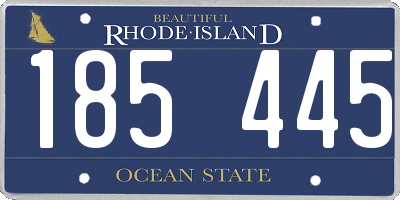 RI license plate 185445