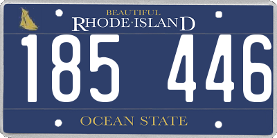RI license plate 185446