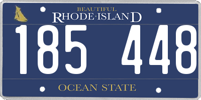 RI license plate 185448