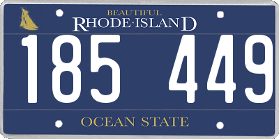RI license plate 185449
