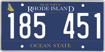 RI license plate 185451