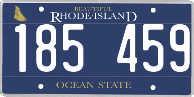 RI license plate 185459