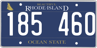 RI license plate 185460