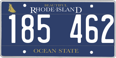RI license plate 185462