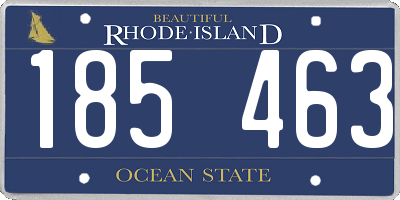 RI license plate 185463