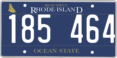 RI license plate 185464