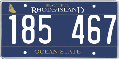 RI license plate 185467